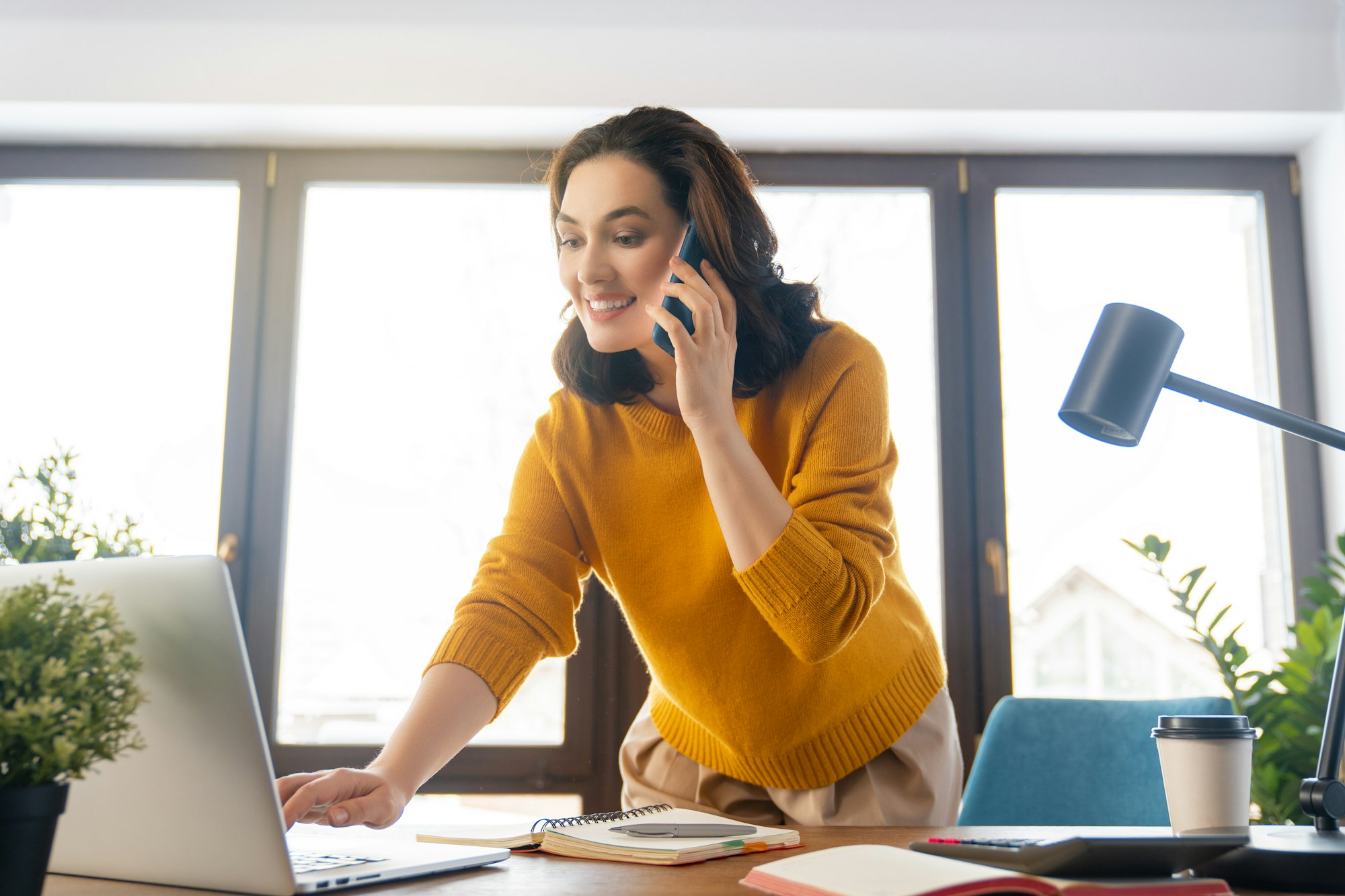 woman working in the office